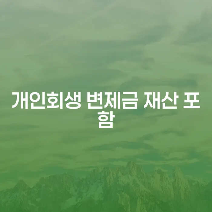 개인회생 변제금 재산 포함: 채무자에게 어떻게 도움이 될 수 있을까?